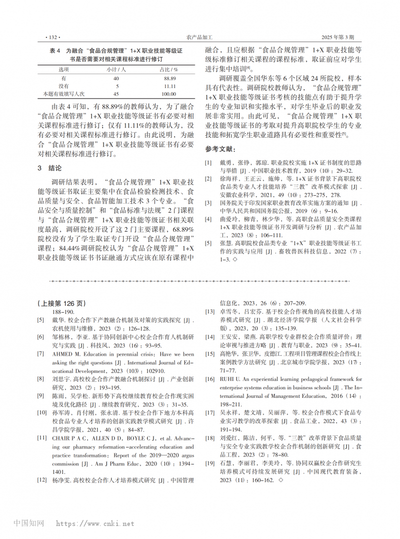 高職院校“食品合規(guī)管理”1+X 職業(yè)技能等級(jí)證書調(diào)研與分析_05